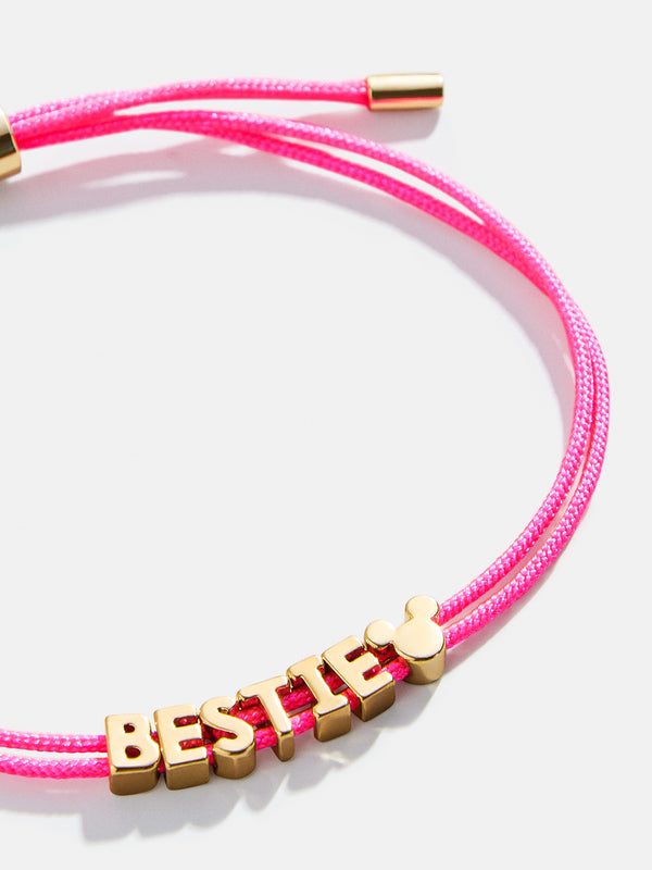 Mickey Mouse Disney Custom Cord Bracelet - Hot Pink