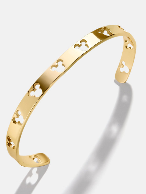 Mickey Mouse Disney Cutout Cuff Bracelet - Gold