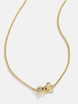 BaubleBar Mickey Mouse & Minnie Mouse Disney Better Half Necklace - Clear/Gold - 
    Disney link necklace
  
