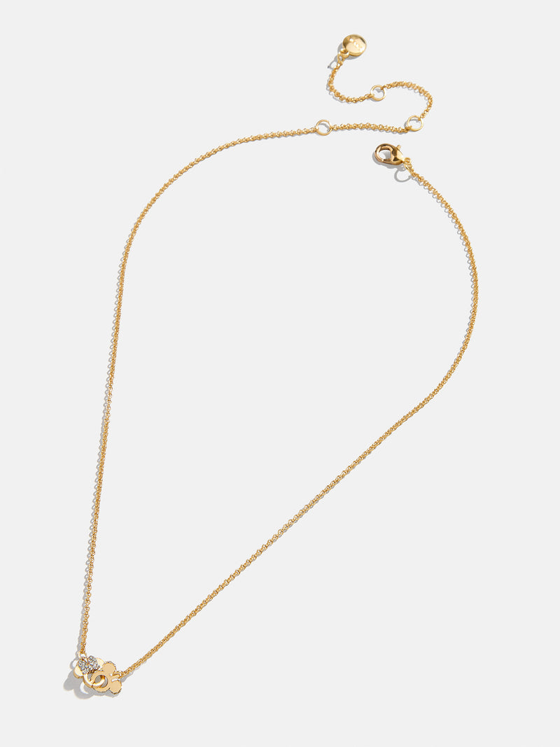 BaubleBar Mickey Mouse & Minnie Mouse Disney Better Half Necklace - Clear/Gold - 
    Disney link necklace
  
