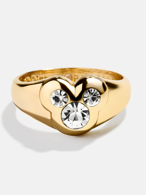 Mickey Mouse Disney Gold Ring - Clear/Gold