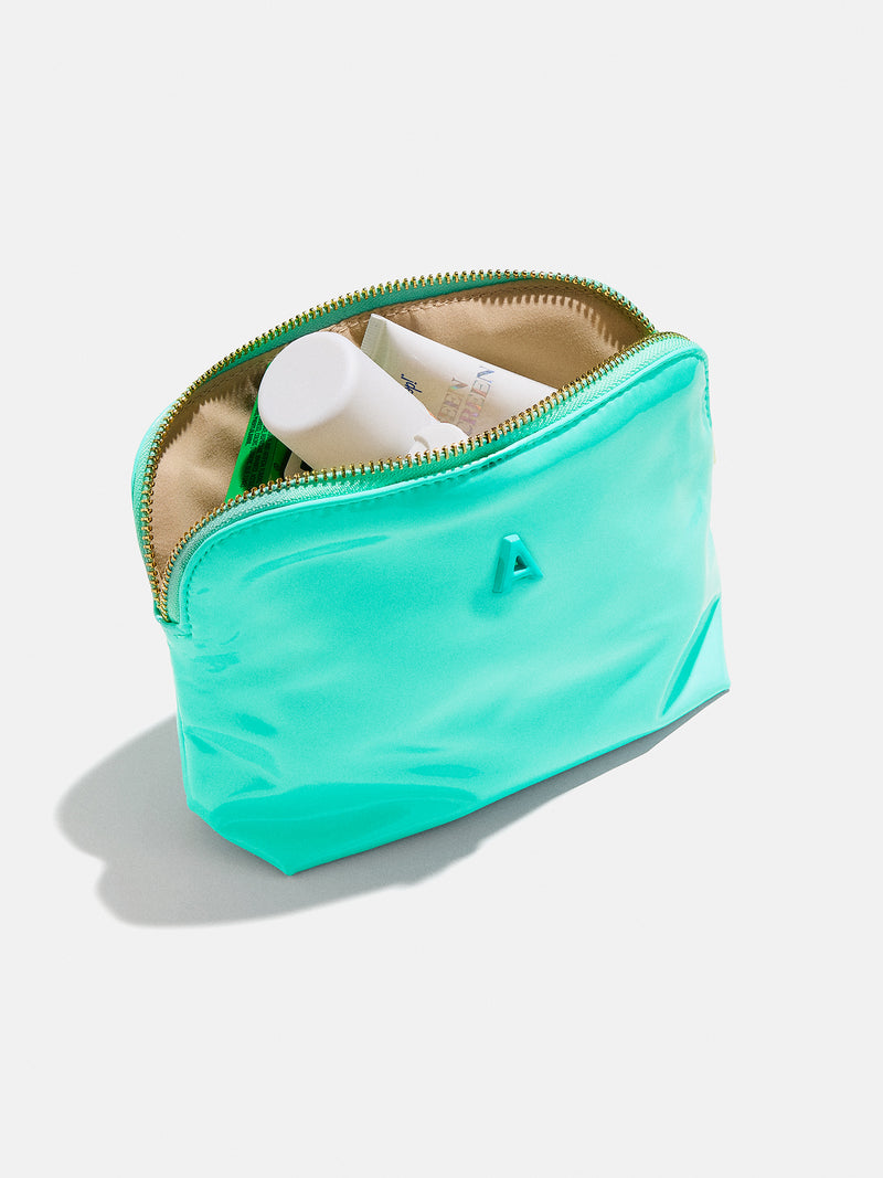 BaubleBar Initial Zipper Pouch - Turquoise - 
    Initial storage
  
