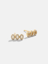 BaubleBar 000 - 
    18K Gold Plated Sterling Silver, Cubic Zirconia
  
