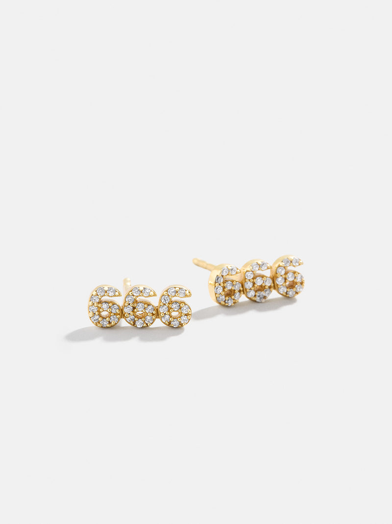 BaubleBar 666 - 
    18K Gold Plated Sterling Silver, Cubic Zirconia
  
