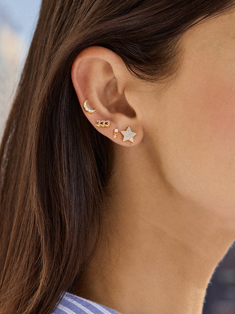 BaubleBar 18K Gold Celestial Delicate Stud - Pavé Star - 
    Enjoy 25% Off: One week only
  
