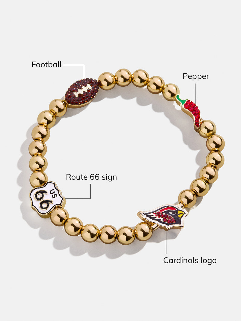 BaubleBar Arizona Cardinals NFL Charm Bracelet - Arizona Cardinals - 
    NFL beaded charm bracelet
  
