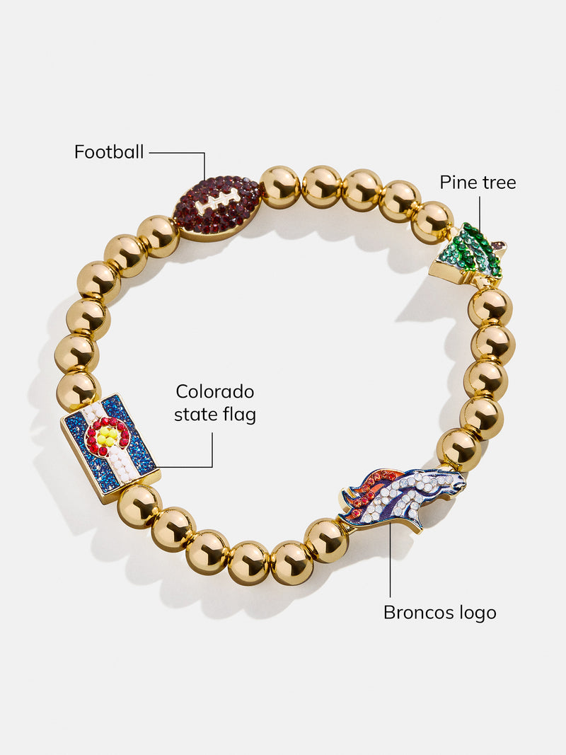 BaubleBar Denver Broncos NFL Charm Bracelet - Denver Broncos - 
    NFL beaded charm bracelet
  
