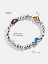 BaubleBar Detroit Lions NFL Charm Bracelet - Detroit Lions - 
    NFL beaded charm bracelet
  
