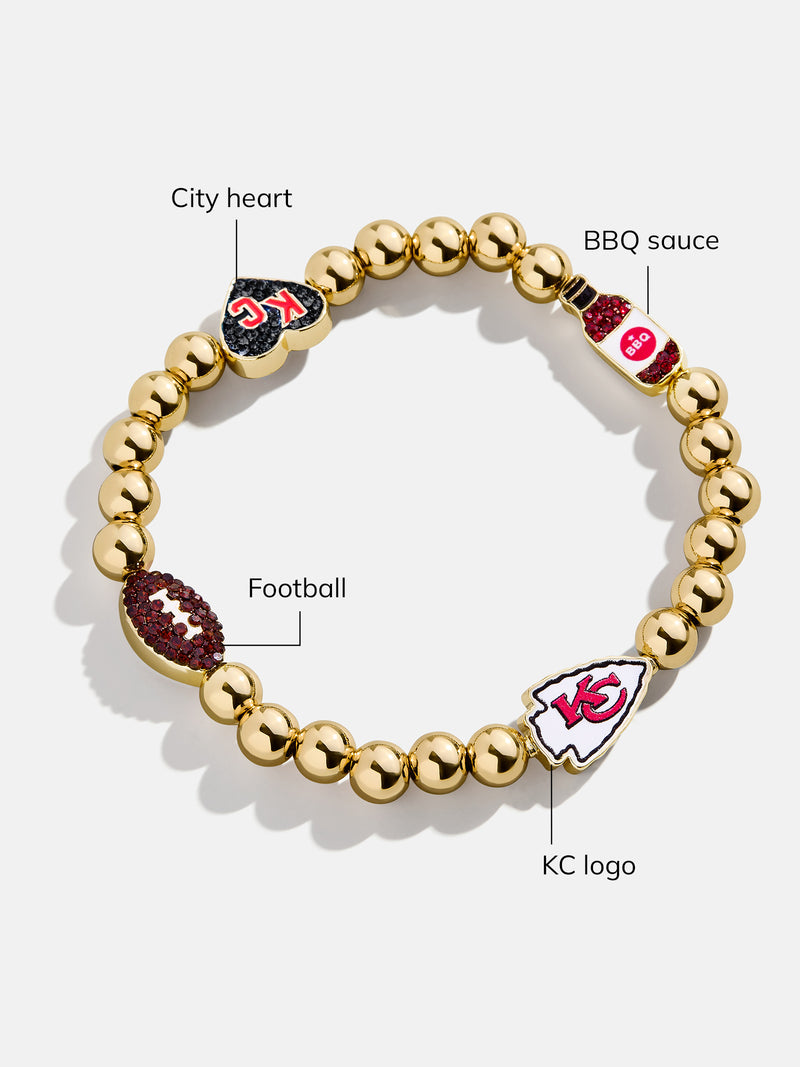 BaubleBar Kansas City Chiefs NFL Charm Bracelet - Kansas City Chiefs - 
    NFL beaded charm bracelet
  
