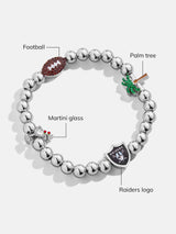 BaubleBar Las Vegas Raiders NFL Charm Bracelet - Las Vegas Raiders - 
    NFL beaded charm bracelet
  
