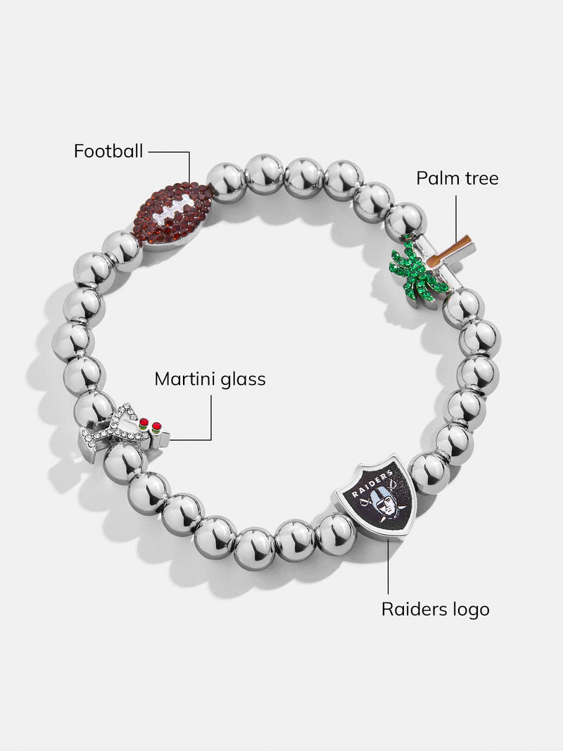 BaubleBar Las Vegas Raiders NFL Charm Bracelet - Las Vegas Raiders - 
    NFL beaded charm bracelet
  
