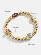 BaubleBar Los Angeles Rams NFL Charm Bracelet - Los Angeles Rams - 
    NFL beaded charm bracelet
  
