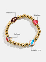 BaubleBar Miami Dolphins NFL Charm Bracelet - Miami Dolphins - 
    NFL beaded charm bracelet
  
