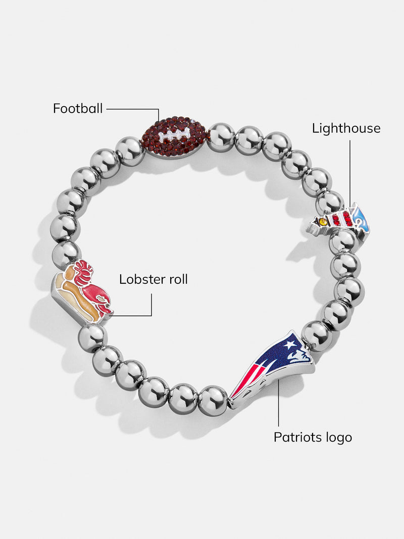 BaubleBar New England Patriots NFL Charm Bracelet - New England Patriots - 
    NFL beaded charm bracelet
  
