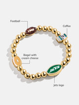 BaubleBar New York Jets NFL Charm Bracelet - New York Jets - 
    NFL beaded charm bracelet
  
