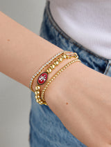 BaubleBar San Francisco 49ers NFL Charm Bracelet - San Francisco 49ers - 
    NFL beaded charm bracelet
  
