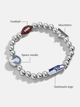 BaubleBar Seattle Seahawks NFL Charm Bracelet - Seattle Seahawks - 
    NFL beaded charm bracelet
  
