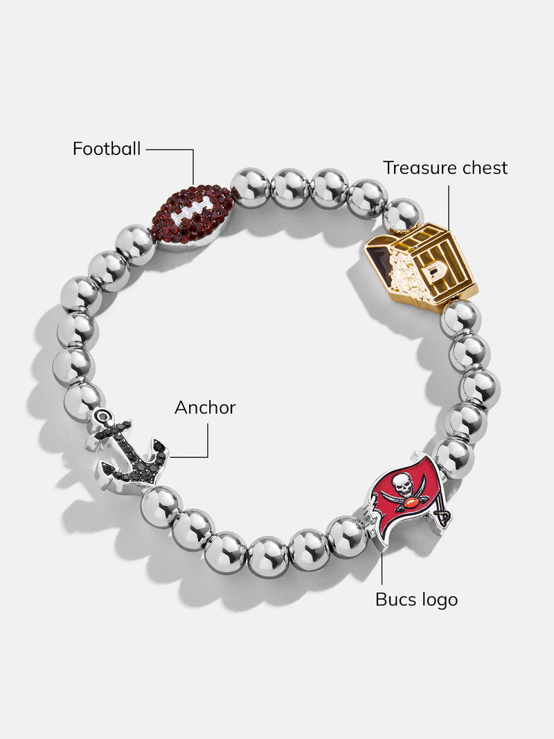 BaubleBar Tampa Bay Buccaneers NFL Charm Bracelet - Tampa Bay Buccaneers - 
    NFL beaded charm bracelet
  
