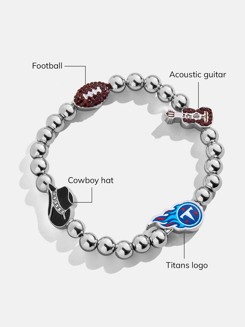 BaubleBar Tennessee Titans NFL Charm Bracelet - Tennessee Titans - 
    NFL beaded charm bracelet
  
