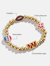 BaubleBar Washington Commanders NFL Charm Bracelet - Washington Commanders - 
    NFL beaded charm bracelet
  
