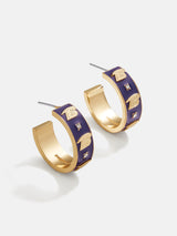 BaubleBar WEAR By Erin Andrews x BaubleBar Baltimore Ravens Enamel Hoop Earrings - Baltimore Ravens - 
    NFL hoop earrings
  
