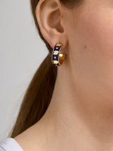 BaubleBar WEAR By Erin Andrews x BaubleBar Baltimore Ravens Enamel Hoop Earrings - Baltimore Ravens - 
    NFL hoop earrings
  
