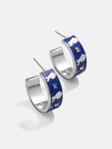 BaubleBar WEAR By Erin Andrews x BaubleBar Buffalo Bills Enamel Hoop Earrings - Buffalo Bills - 
    NFL hoop earrings
  
