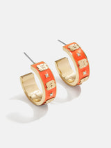 BaubleBar WEAR By Erin Andrews x BaubleBar Cincinnati Bengals Enamel Hoop Earrings - Cincinnati Bengals - 
    NFL hoop earrings
  
