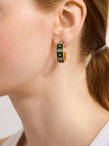 BaubleBar WEAR By Erin Andrews x BaubleBar Green Bay Packers Enamel Hoop Earrings - Green Bay Packers - 
    NFL hoop earrings
  
