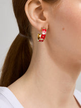 BaubleBar WEAR By Erin Andrews x BaubleBar Kansas City Chiefs Enamel Hoop Earrings - Kansas City Chiefs - 
    NFL hoop earrings
  
