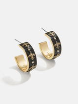 BaubleBar WEAR By Erin Andrews x BaubleBar New Orleans Saints Enamel Hoop Earrings - New Orleans Saints - 
    NFL hoop earrings
  
