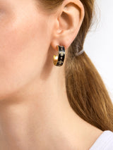 BaubleBar WEAR By Erin Andrews x BaubleBar New Orleans Saints Enamel Hoop Earrings - New Orleans Saints - 
    NFL hoop earrings
  
