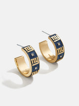 BaubleBar WEAR By Erin Andrews x BaubleBar New York Giants Enamel Hoop Earrings - New York Giants - 
    NFL hoop earrings
  
