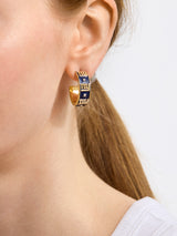 BaubleBar WEAR By Erin Andrews x BaubleBar New York Giants Enamel Hoop Earrings - New York Giants - 
    NFL hoop earrings
  
