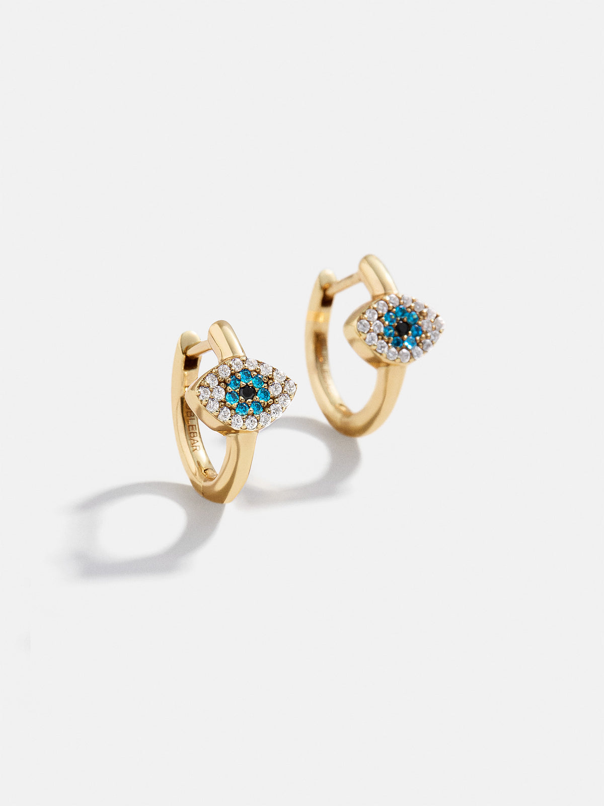 18K Gold Evil Eye Earrings - Pavé Evil Eye