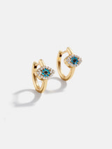 BaubleBar 18K Gold Evil Eye Earrings - Evil Eye - 
    18K Gold Plated Sterling Silver, Cubic Zirconia
  
