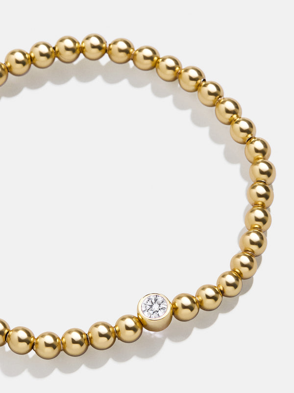 18K Gold Birthstone Pisa Bracelet - Crystal