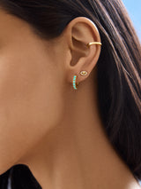 BaubleBar 18K Gold Semi-Precious Huggie Earrings - Turquoise - 
    Enjoy 20% Off Custom Gifts
  
