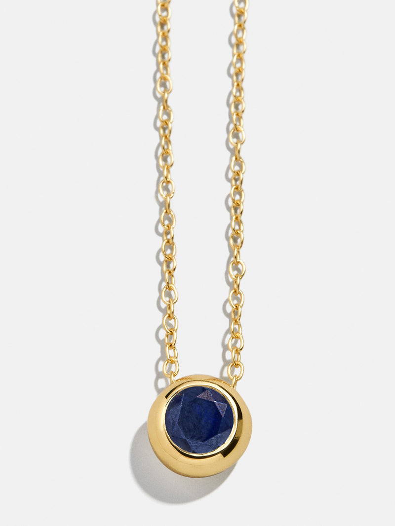 BaubleBar 18K Gold Birthstone Pendant Necklace - Sapphire - 
    18K Gold Plated Sterling Silver, Cubic Zirconia
  
