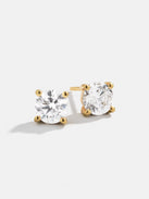 Debra 18K Gold Earrings - Clear/Gold