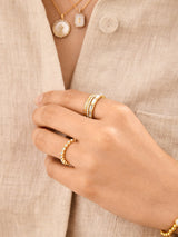 BaubleBar Poppy Ring - Clear/Gold - 
    Stackable Ring
  
