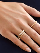 Maggie Ring Set - Clear/Gold