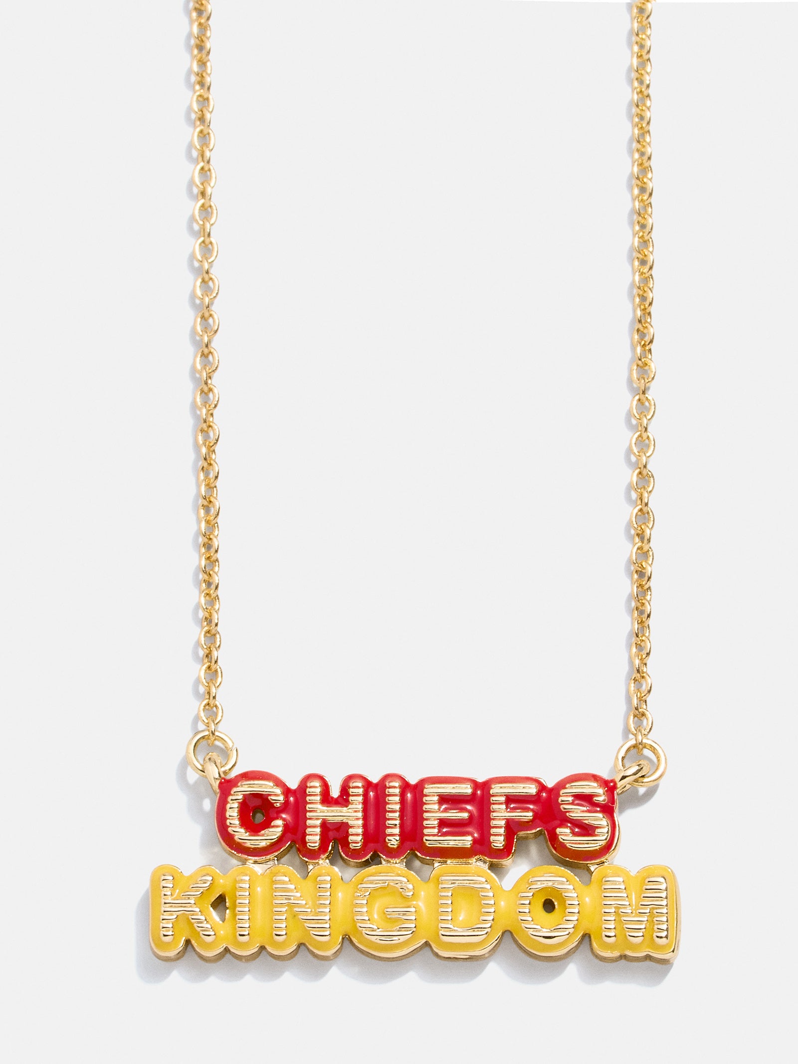 WEAR By Erin Andrews x BaubleBar Kansas City Chiefs Enamel Slogan Necklace - Kansas City Chiefs