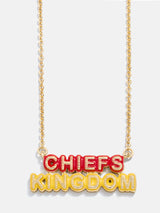 BaubleBar WEAR By Erin Andrews x BaubleBar Kansas City Chiefs Enamel Slogan Necklace - Kansas City Chiefs - 
    NFL necklace
  
