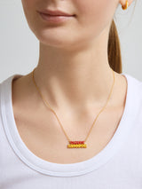 BaubleBar WEAR By Erin Andrews x BaubleBar Kansas City Chiefs Enamel Slogan Necklace - Kansas City Chiefs - 
    NFL necklace
  
