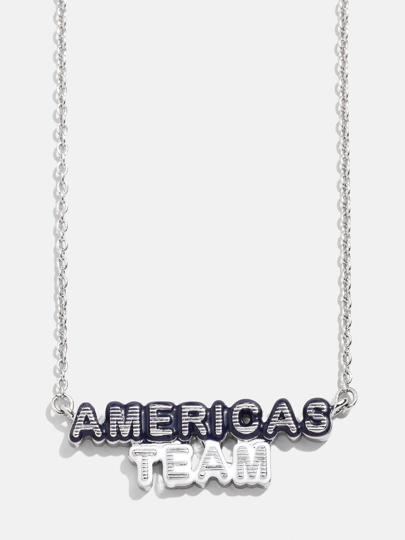 BaubleBar WEAR By Erin Andrews x BaubleBar Dallas Cowboys Enamel Slogan Necklace - Dallas Cowboys - 
    NFL necklace
  
