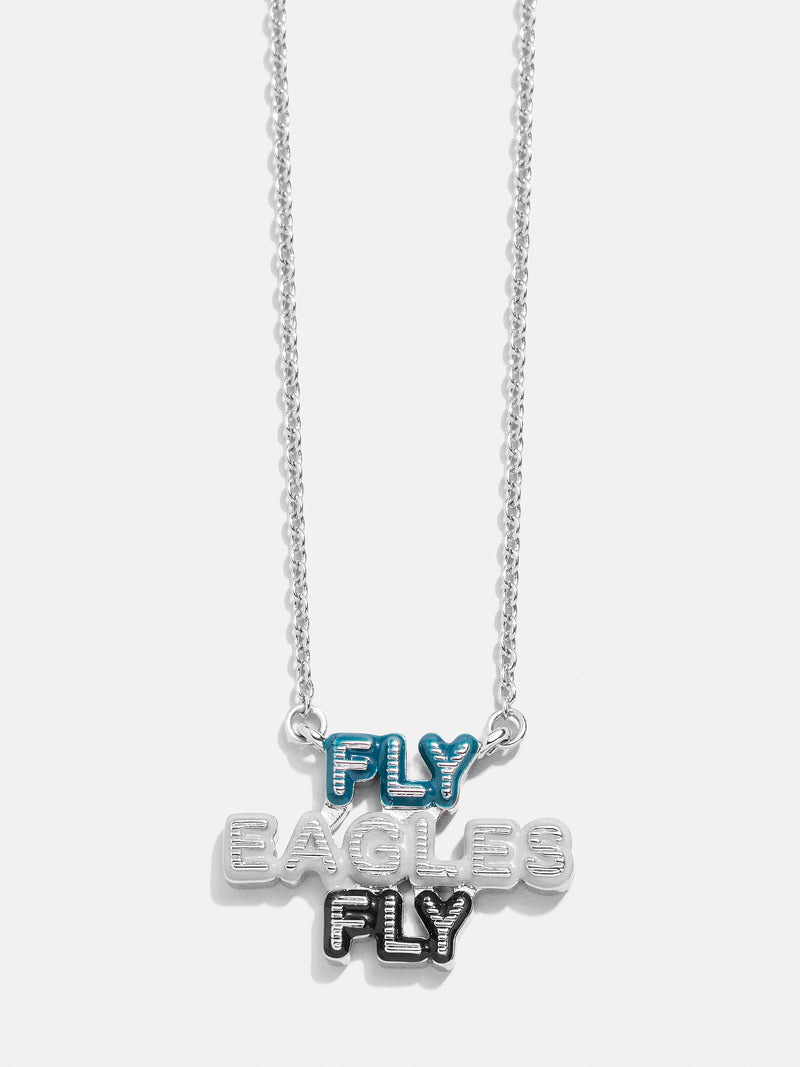 BaubleBar WEAR By Erin Andrews x BaubleBar Philadelphia Eagles Enamel Slogan Necklace - Philadelphia Eagles - 
    NFL necklace
  
