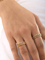 BaubleBar 18K Save The Date Custom Ring - Clear/Gold - 
    25% Off Custom Gifts: One Week Only
  
