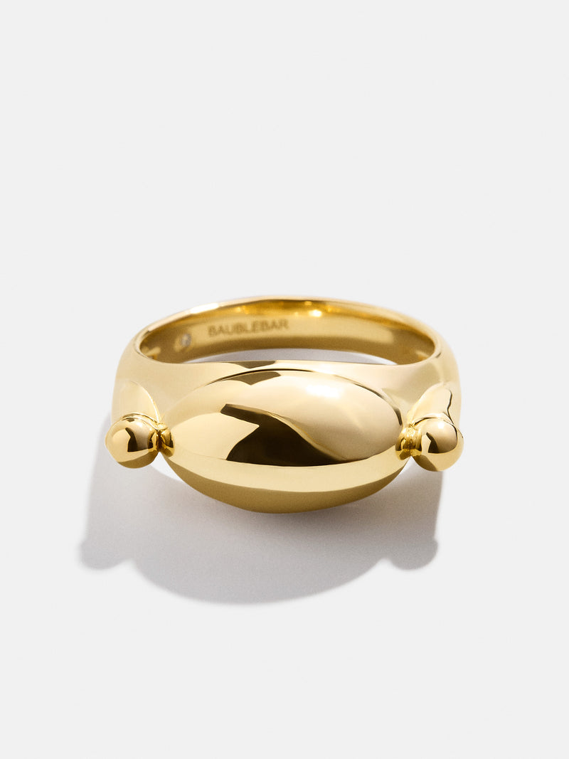 BaubleBar 18K Gold Custom Engravable Peekaboo Ring - Oval - 
    Enjoy 20% Off Custom Gifts
  
