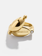 BaubleBar 18K Gold Custom Engravable Peekaboo Ring - Oval - 
    Enjoy 20% Off Custom Gifts
  
